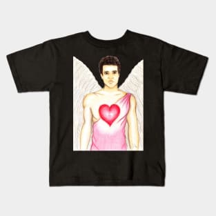 The love of Archangel Chamuel- Yellow Kids T-Shirt